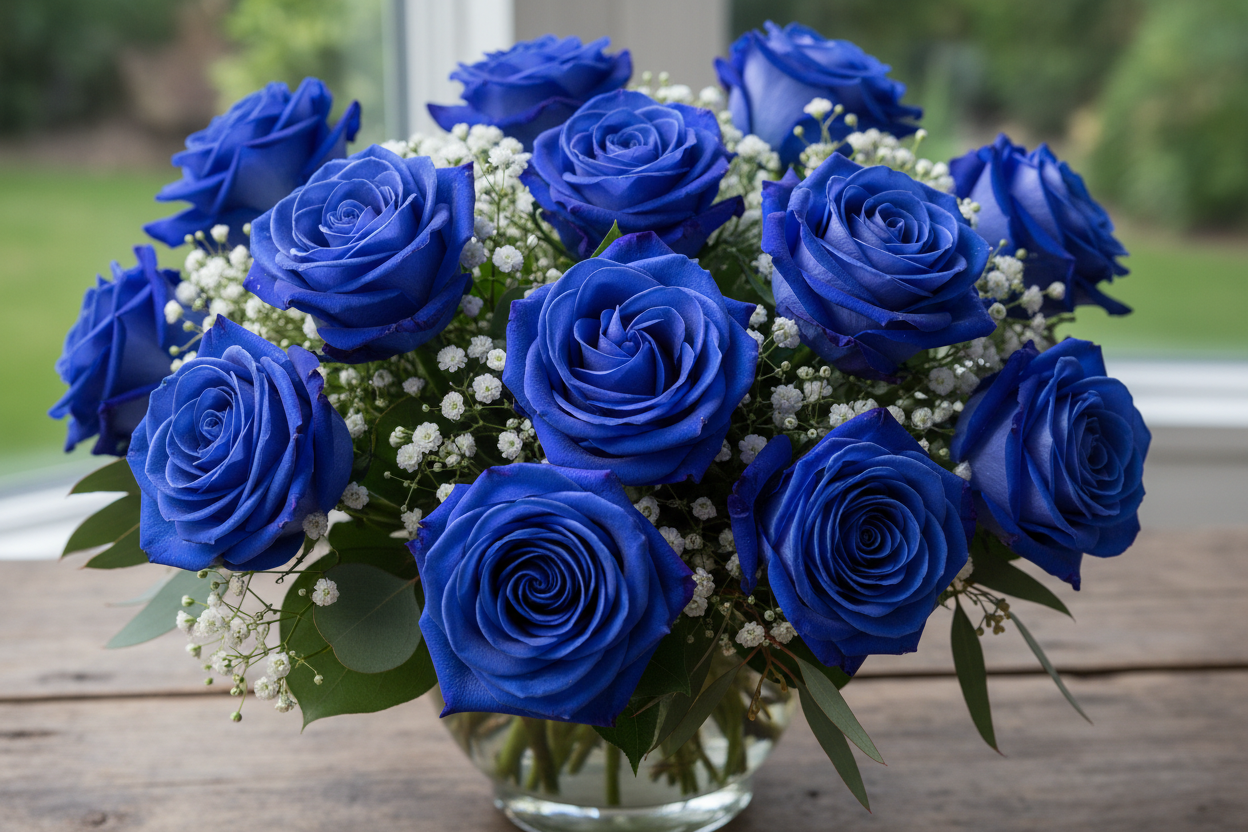 blue roses